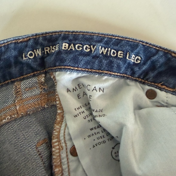 American Eagle Outfitters Low Rise Baggy Wide Leg Jeans - Picture 4 of 5